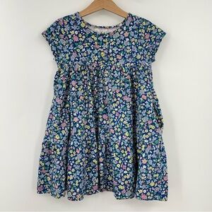 Mini Boden 5-6y Ariel Twirly Jersey Dress blue 0663 ditzy floral 100% cotton